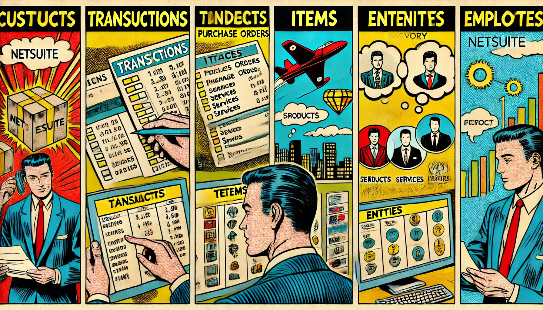 Netsuite items entities transactions